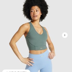 Gymshark x Whitney Simmons Crop Tank - Medium - Eucalyptus